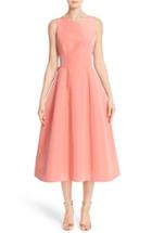 Women's Carolina Herrera Back Bow Tie Silk Faille Midi Dress