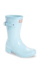 Women's Hunter Original Tour Short Gloss Packable Rain Boot M - Blue