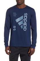 Men's Adidas Long Sleeve Technical T-shirt, Size - Blue