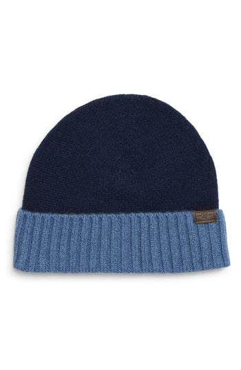 Men's Hickey Freeman Colorblock Cashmere Beanie - Blue