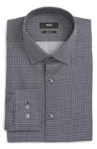 Men's Boss Marley Sharp Fit Geometric Dress Shirt .5l - Blue