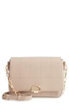 Sole Society Colie Faux Leather Crossbody Bag - Beige