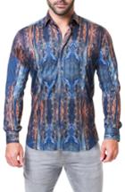 Men's Maceoo Fibonacci Chemical Trim Fit Sport Shirt (s) - Grey