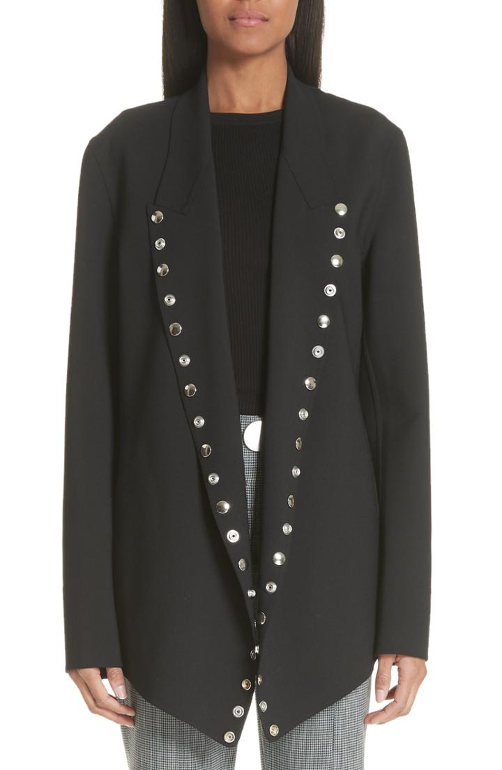 Women's Alexander Wang Snap Detail Open Front Blazer
