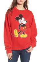 Women's Junkfood Disney Classic Mickey Sweatshirt - Red