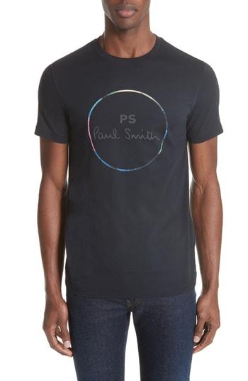 Men's Ps Paul Smith Circle Logo T-shirt - Blue