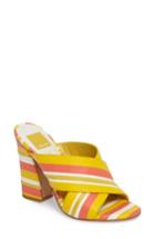 Women's Dolce Vita Hanna Flared-heel Slide Sandal .5 M - Yellow