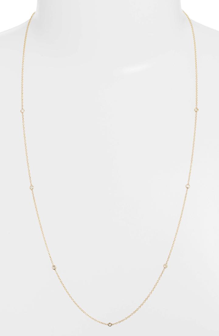 Women's Zoe Chicco Floating Diamond Long Station Necklace