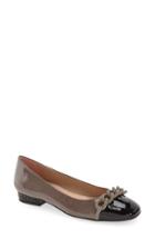 Women's French Sole 'tumble' Chain Link Square Toe Pump M - Black