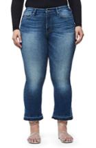Women's Good American High Waist Released Hem Crop Bootcut Jeans - Blue