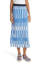 Women's Tory Sport Motley Check Pleated Tech Knit Skirt - Blue