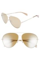 Women's Rag & Bone 63mm Oversize Aviator Sunglasses - Ivory/ Brown