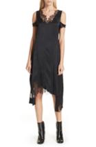Women's Helmut Lang Deconstructed Lace Trim Dress - Black