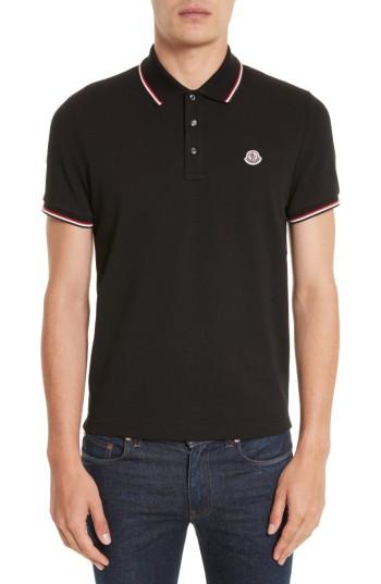 Men's Moncler Maglia Polo, Size - Black