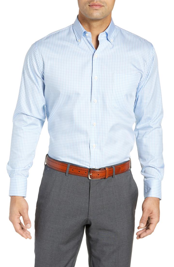 Men's Peter Millar Crown Soft Gingham Fit Sport Shirt, Size Small - None