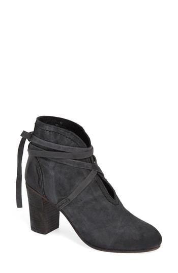 Women's Free People Ankle Tie Bootie Us / 40eu - Black