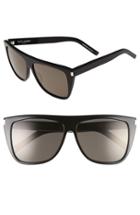 Women's Saint Laurent 59mm Sunglasses - Black/ Smoke