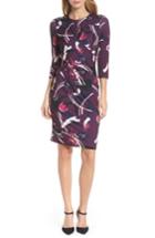 Women's Eliza J Crossover Bodice Jersey Sheath Dress - Red