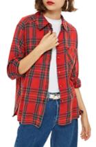 Women's Topshop Plaid Shirt