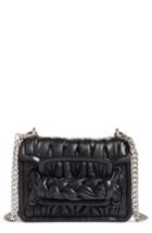 Miu Miu Matelasse Leather Shoulder Bag - Black