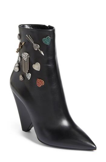 Women's Saint Laurent Charm Bootie .5us / 36.5eu - Black