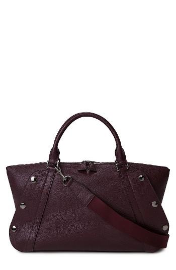 Akris Small Aimee Leather Satchel - Burgundy