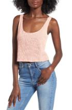 Women's Drifter Clementine Ribbed Crop Tank - Coral