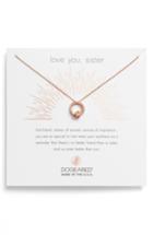 Women's Dogeared Love You, Sister Together Knot Pendant Necklace