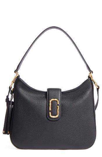Marc Jacobs Interlock Leather Hobo - Black