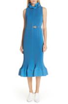 Women's Tibi Belted Midi Dress - Blue