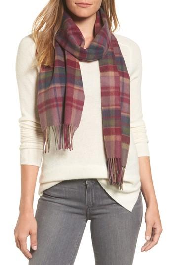 Women's Barbour Vintage Winter Plaid Wool & Cashmere Scarf