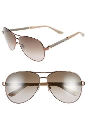 Women's Jimmy Choo 61mm Aviator Sunglasses -