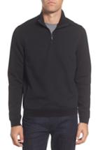 Men's Vince Camuto Slim Fit Mixed Media Track Jacket, Size - Black