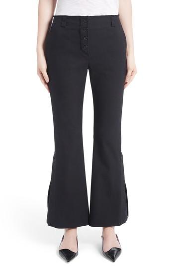 Women's Proenza Schouler Stretch Cotton Blend Flare Pants - Black