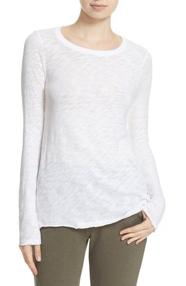 Women's Atm Anthony Thomas Melillo Destroyed Wash Cotton Tee - White
