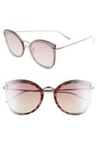 Women's Tom Ford Charolette 62mm Oversize Butterfly Sunglasses - Blonde Havana/ Turq To Sand