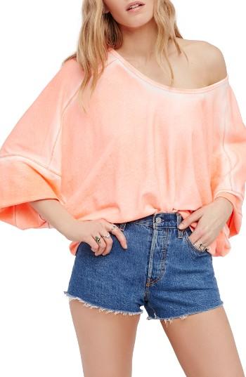 Women's Free People Back It Up Pullover - Coral