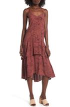 Women's Leith Tiered Midi Dress - Burgundy