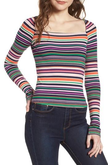 Women's Afrm Taylor Ribbed Top - Black