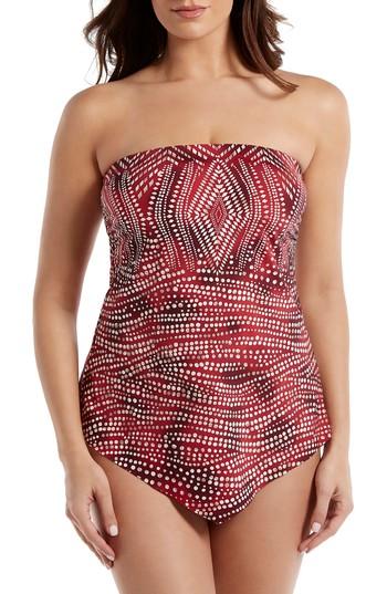 Women's Miraclesuit Babylon Hankini Tankini Top - Red