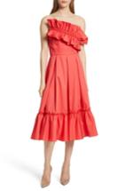 Women's Prose & Poetry Harlow Ruffle Trim Strapless Dress - Red