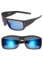 Men's Costa Del Mar Cape 68mm Polarized Sunglasses - Matte Black/ Blue Mirror