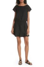 Women's Joie Quora Ruffle Linen Dress - Black