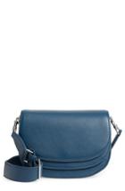 Steven Alan Landon Leather Crossbody Saddle Bag - Blue