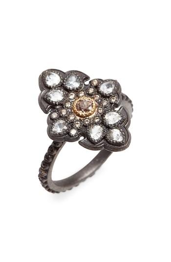 Women's Armenta Old World Diamond Pave Scroll Ring
