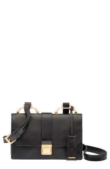 Miu Miu 'small Madras' Goatskin Leather Shoulder Bag -