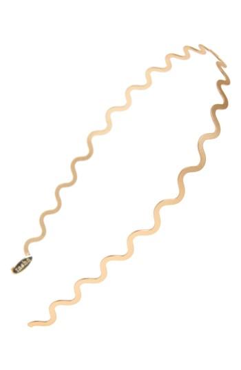 Tasha Wavy Metal Headband, Size - Metallic