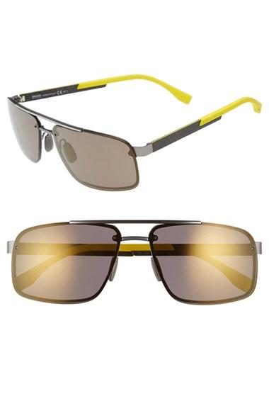 Men's Boss '0773/s' 60mm Sunglasses - Rust Carbon