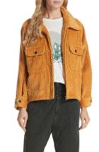 Women's Michael Stars Wool Blend Coat With Removable Faux Fur Collar