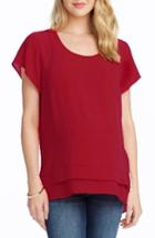 Women's Rosie Pope 'charlie' Flutter Sleeve Maternity Top - Red